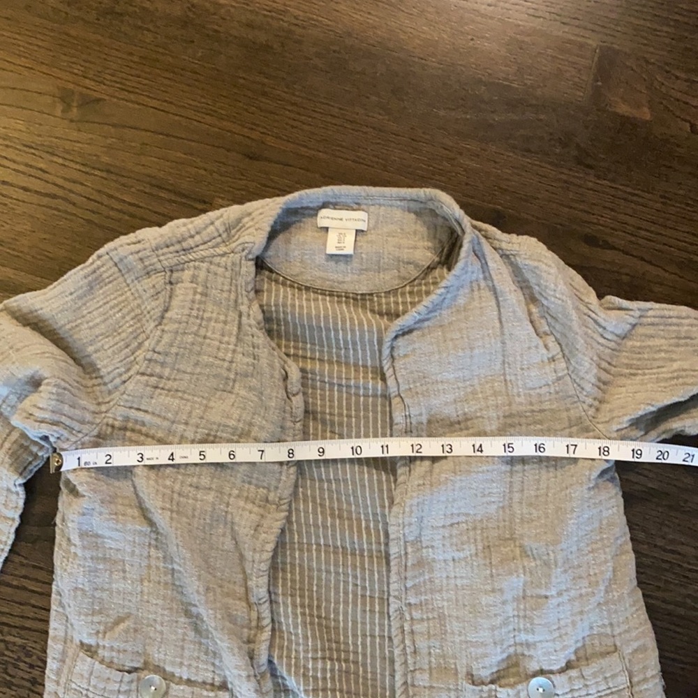 Adrienne Vittadini Linen Blend Jacket Beige Small S EUC - Picture 4 of 7